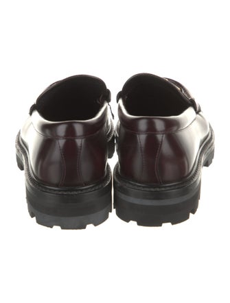 Celine Leather Fringe Trim Accent Loafers