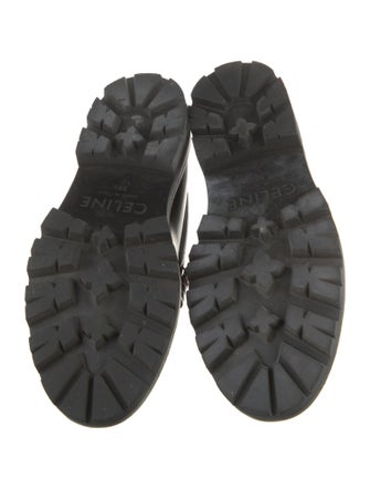 Celine Leather Fringe Trim Accent Loafers