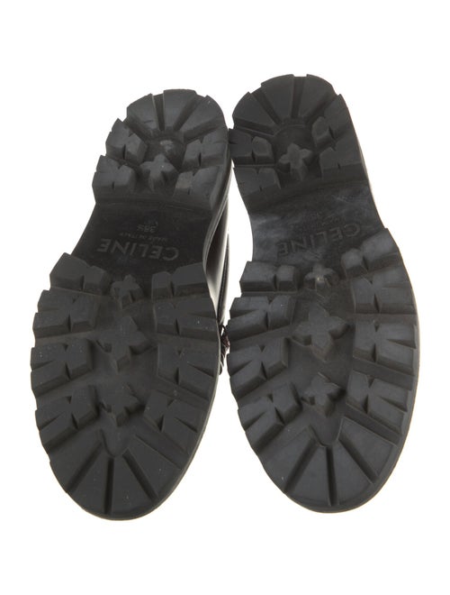 Celine Leather Fringe Trim Accent Loafers