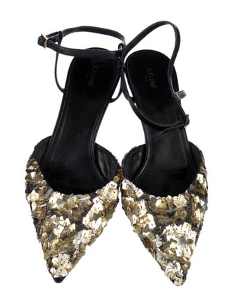 Celine Sequins Sequin Embellishments Mules