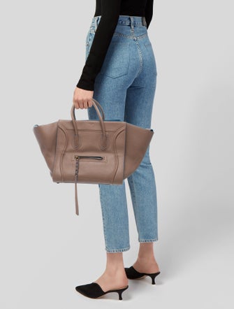 Celine Leather Luggage Phantom Medium