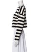 Celine Striped Bateau Neckline Crop Top