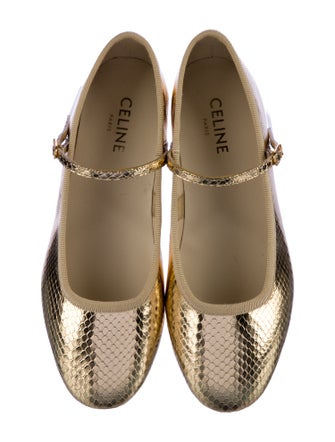 Celine Ballerina Les Ballerines Leather Mary Jane Flats