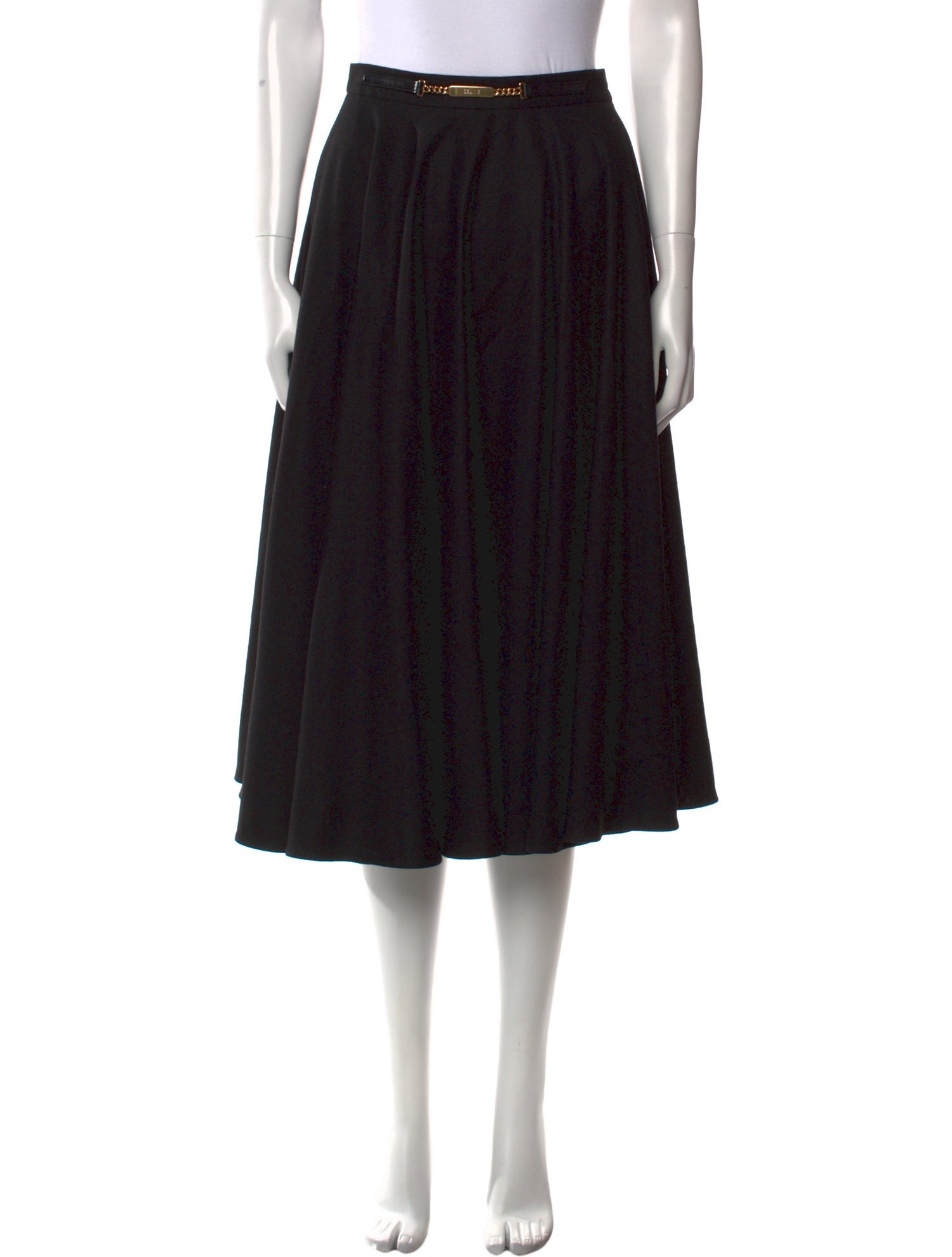 Celine Cashmere Midi Length Skirt