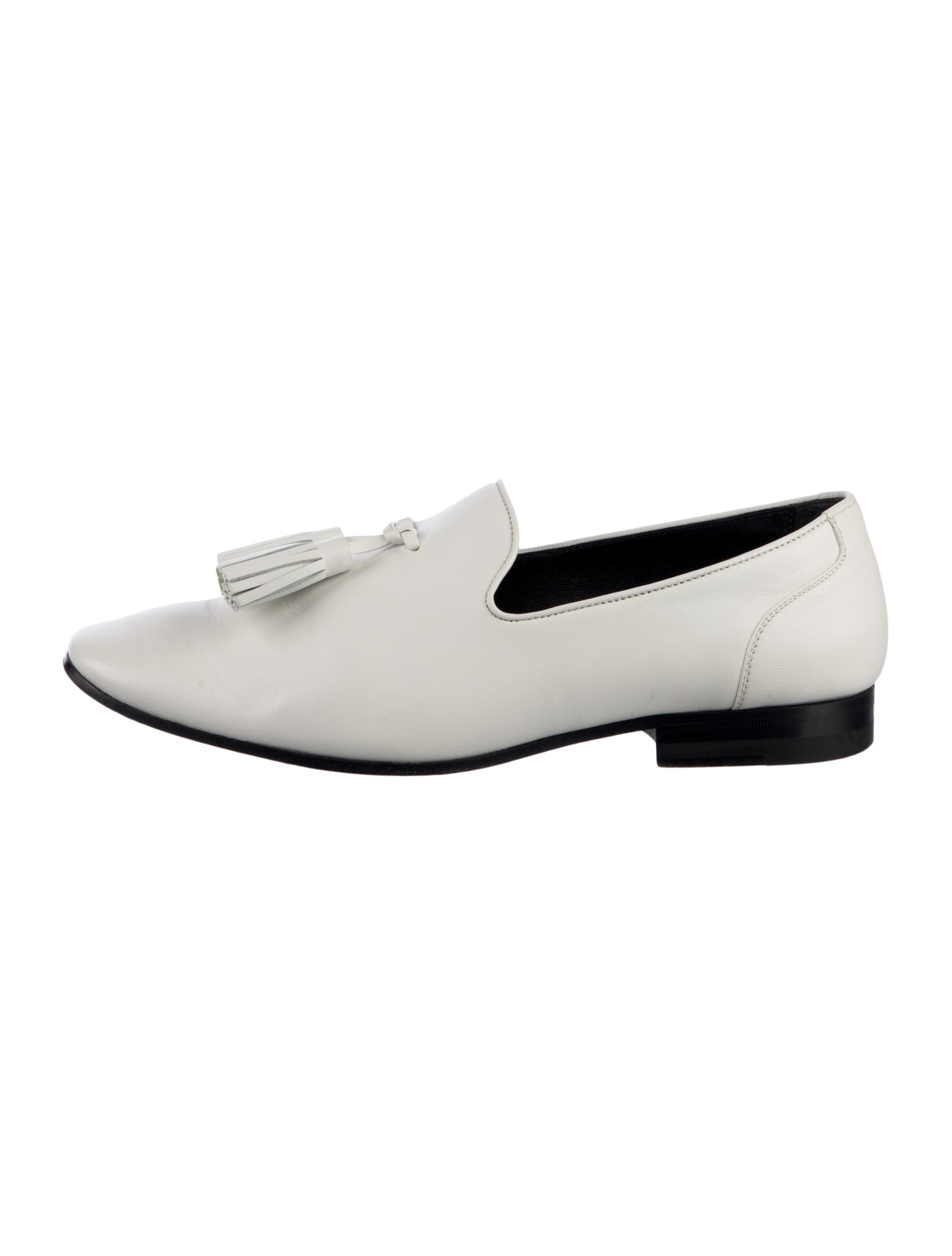 Celine Leather Tassel Accents Loafers