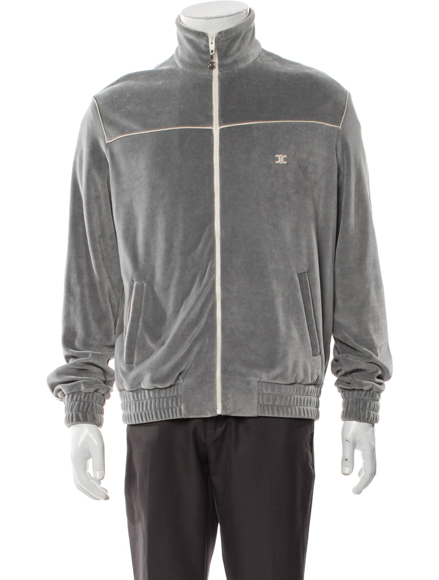 Celine 2021 Triomphe Velvet Track Windbreaker