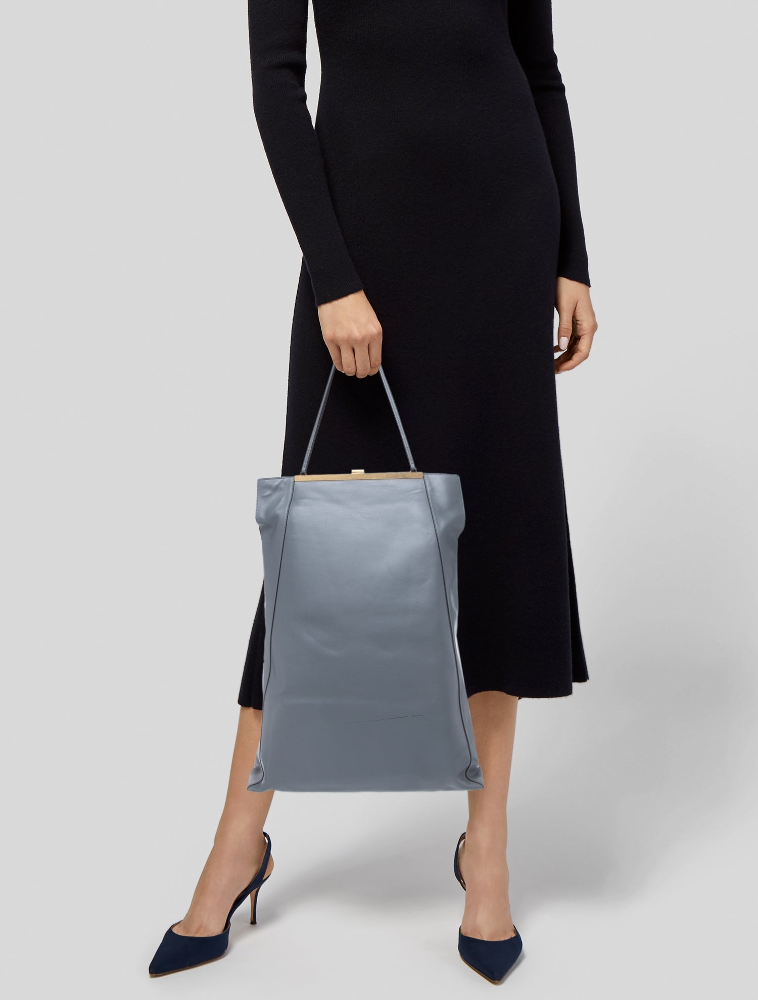 Celine Leather Clasp Tall