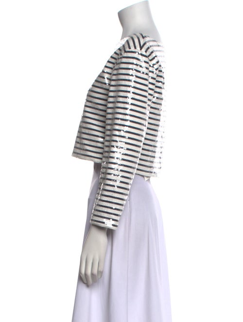 Celine Striped Scoop Neck Crop Top