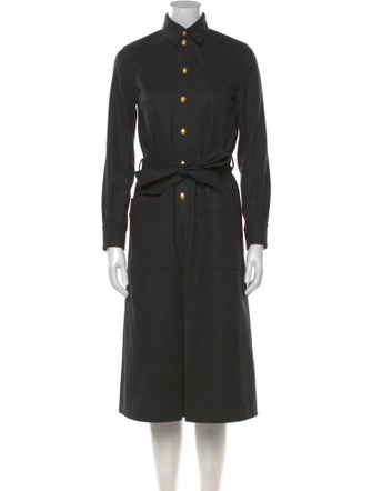 Celine Wool Midi Length Dress