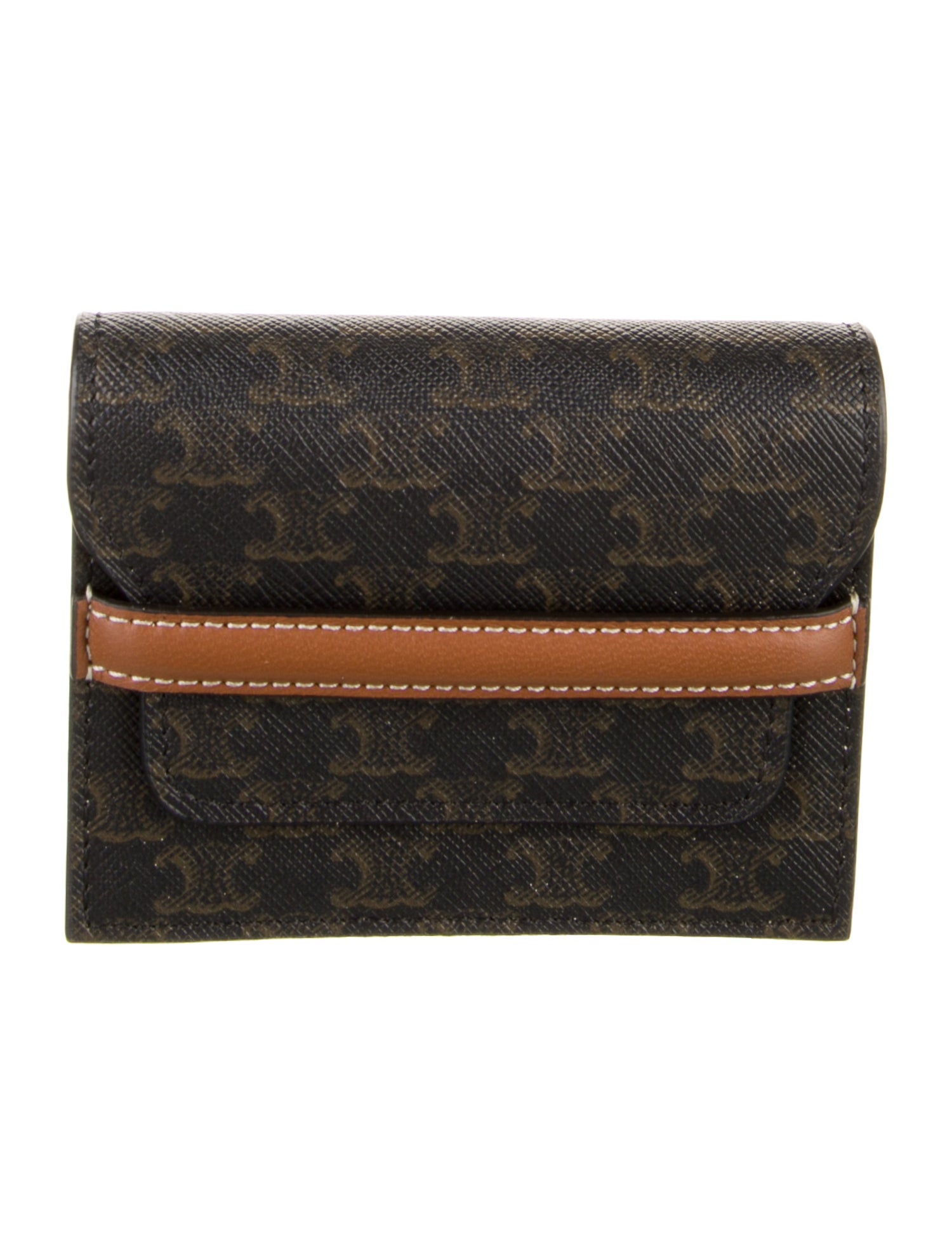 Celine Triomphe Business Printed Compact Wallet