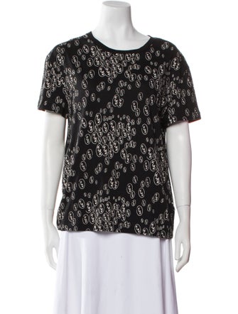Celine Printed Scoop Neck T-Shirt