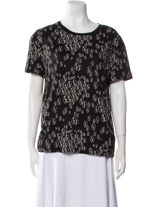Celine Printed Scoop Neck T-Shirt