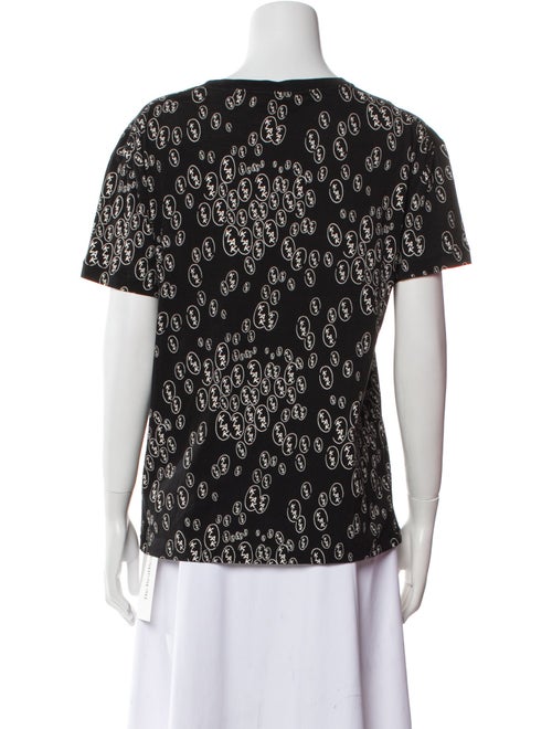 Celine Printed Scoop Neck T-Shirt