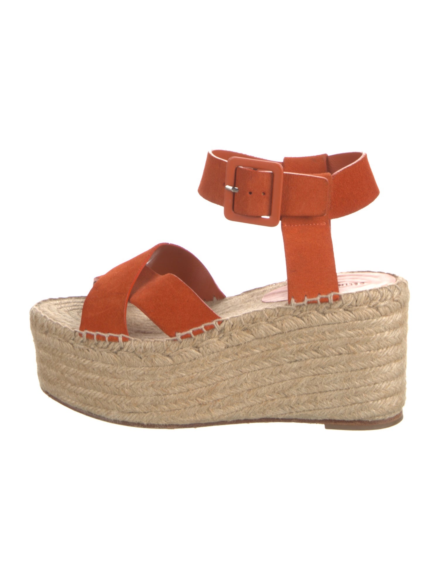 Celine Suede Whipstitch Trim Espadrilles