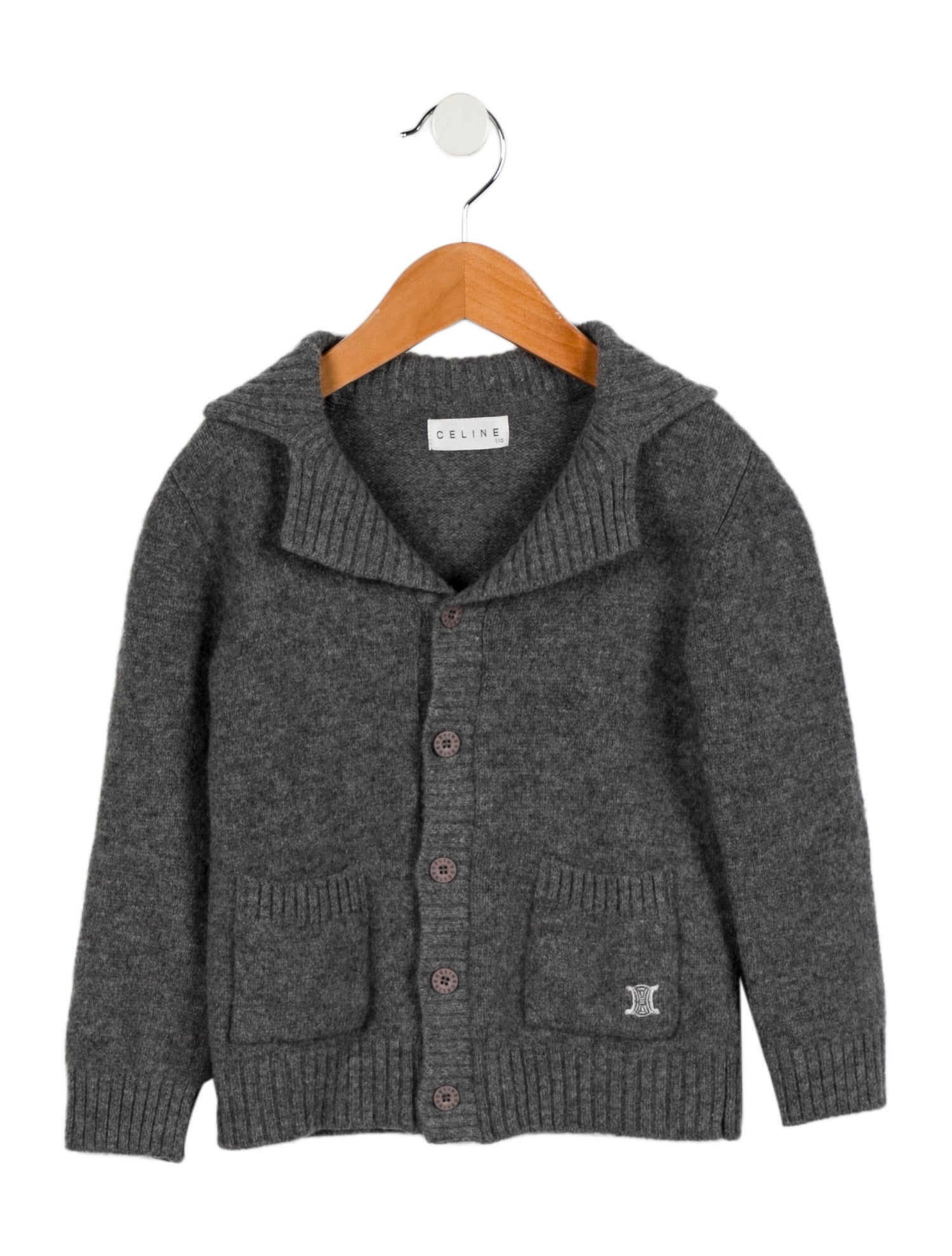 Celine Vintage Girls Wool Cardigan