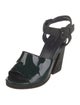 Celine Patent Leather Slingback Sandals