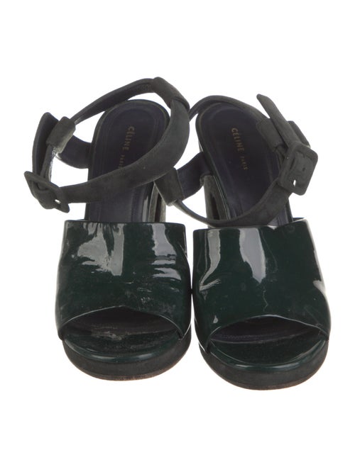 Celine Patent Leather Slingback Sandals