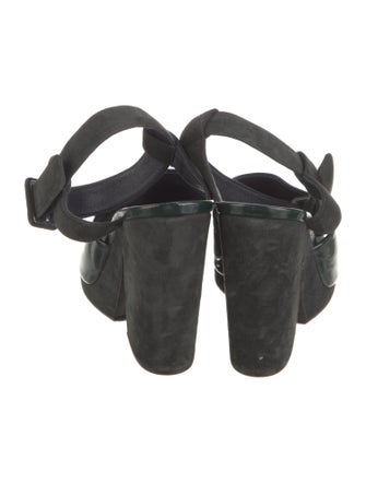 Celine Patent Leather Slingback Sandals