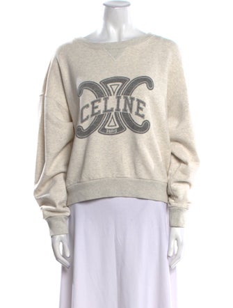 Celine Graphic Print Crew Neck Sweatshirt