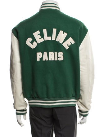 Celine Wool Striped Varsity Jacket