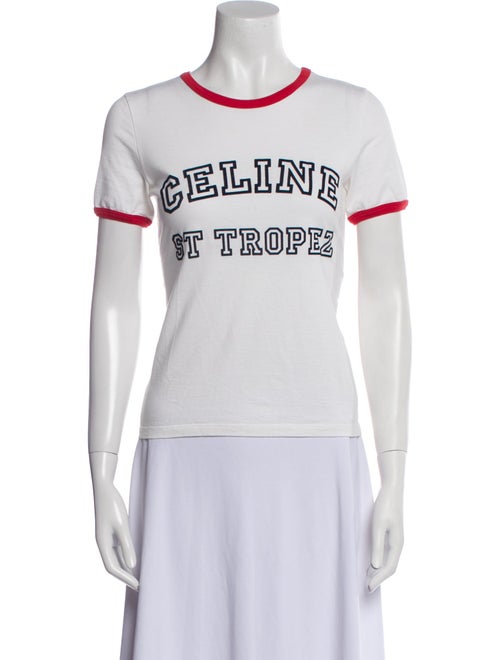 Celine Graphic Print Crew Neck T-Shirt