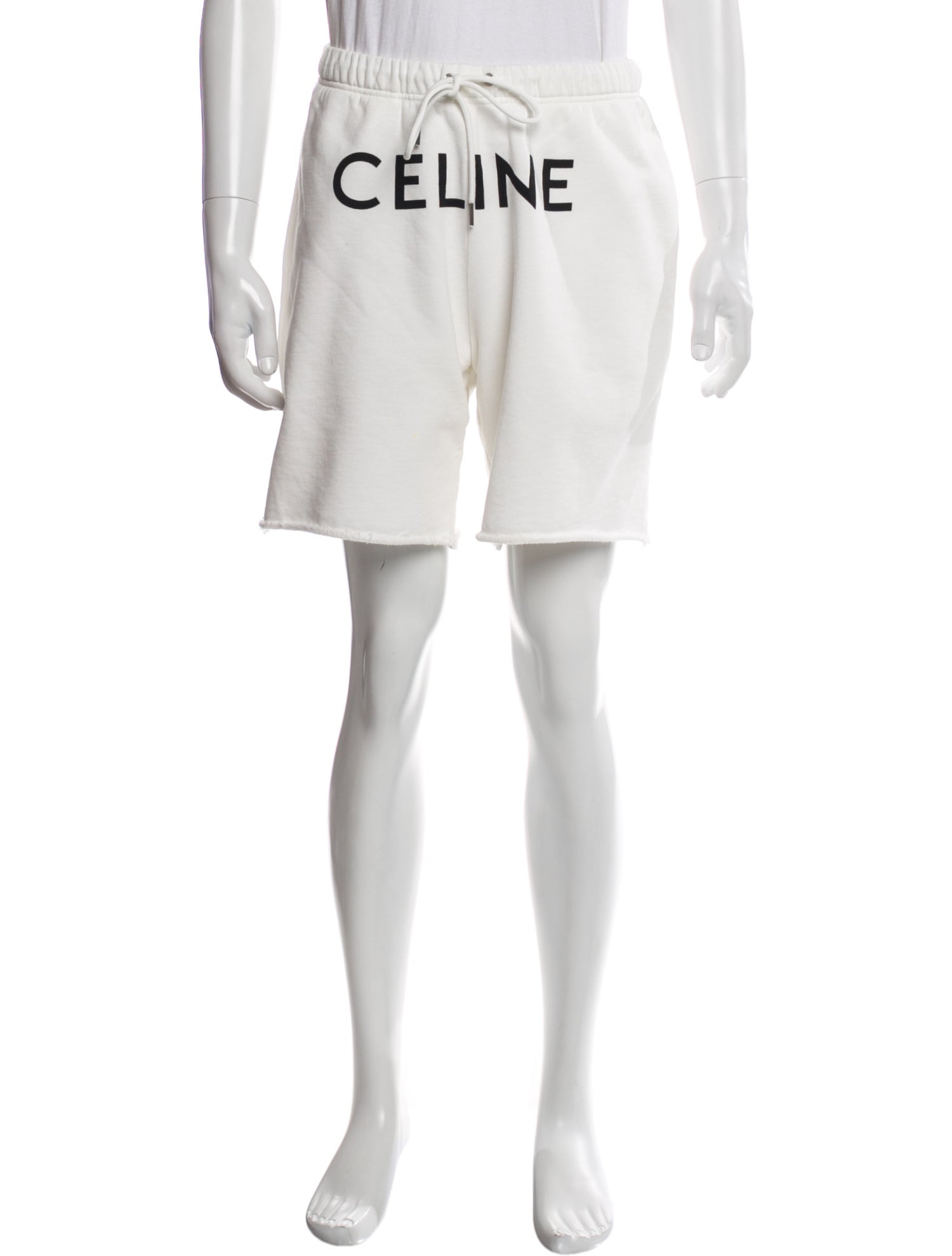 Celine Graphic Print Jogger Shorts