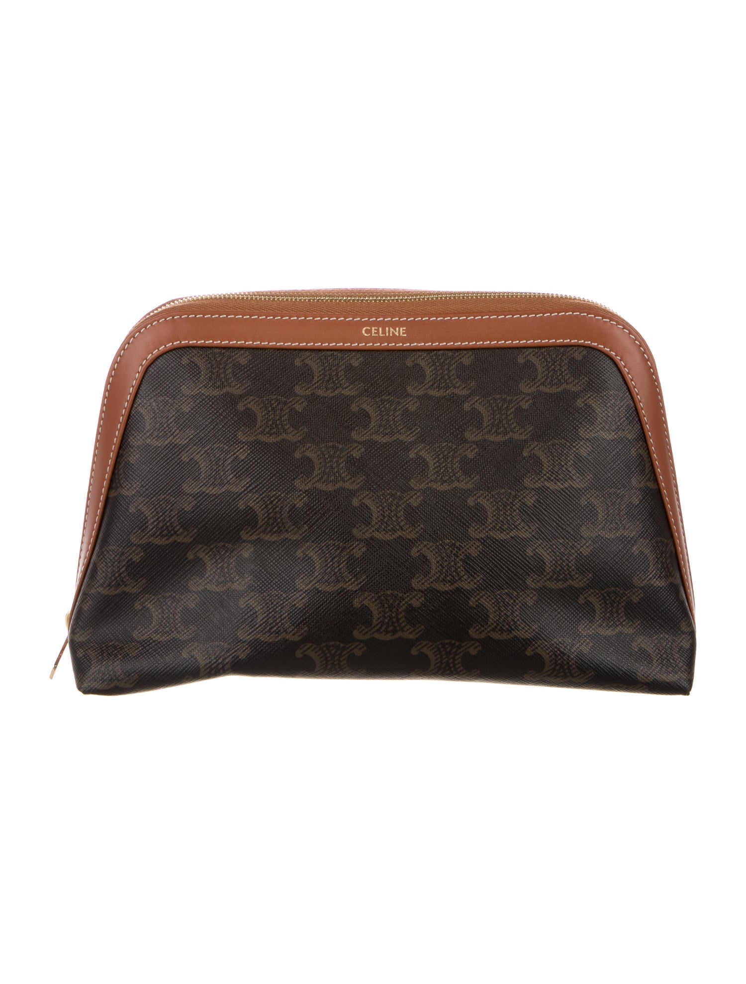 Celine Coated Canvas Cosmetic Bag