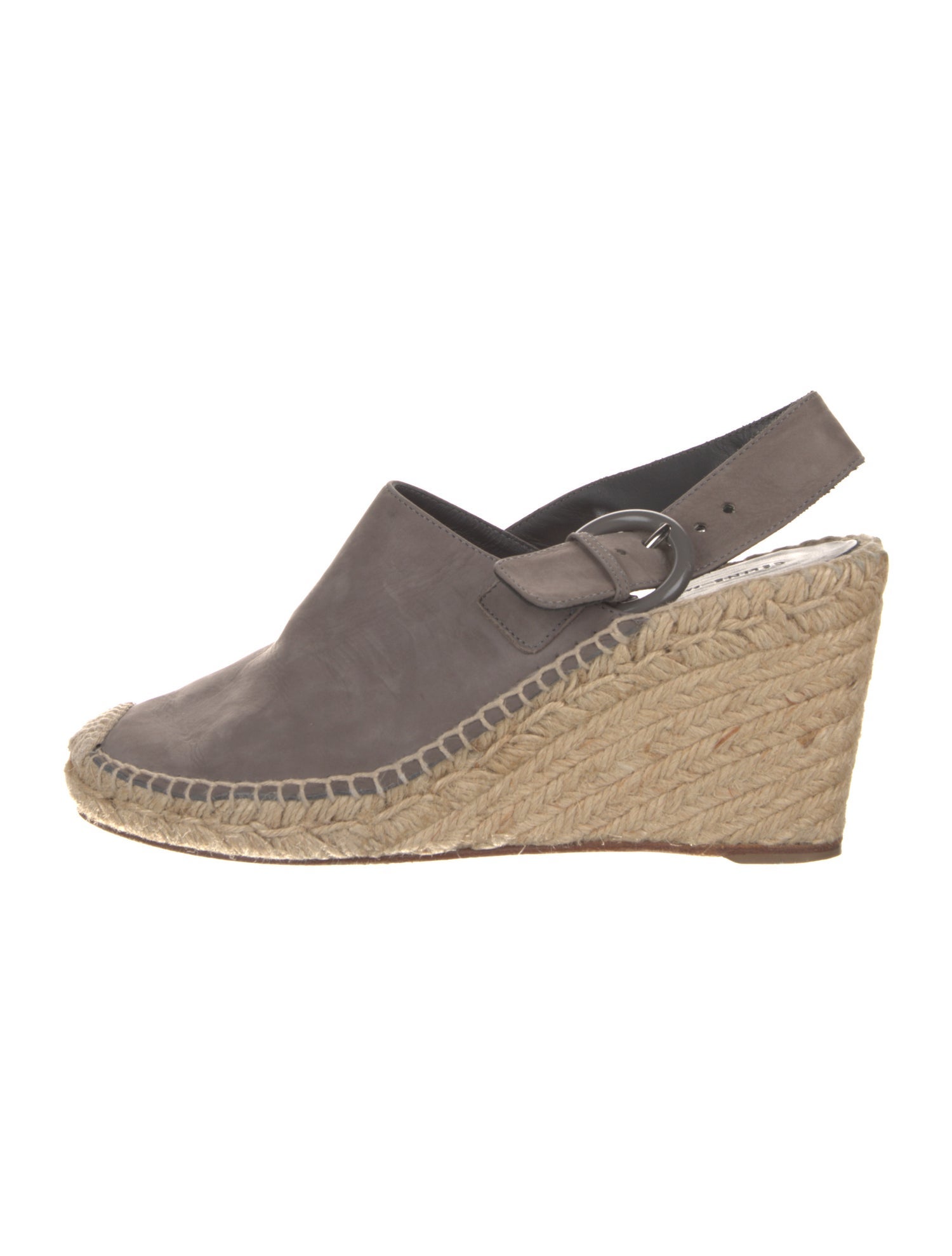 Celine Suede Whipstitch Trim Slingback Pumps