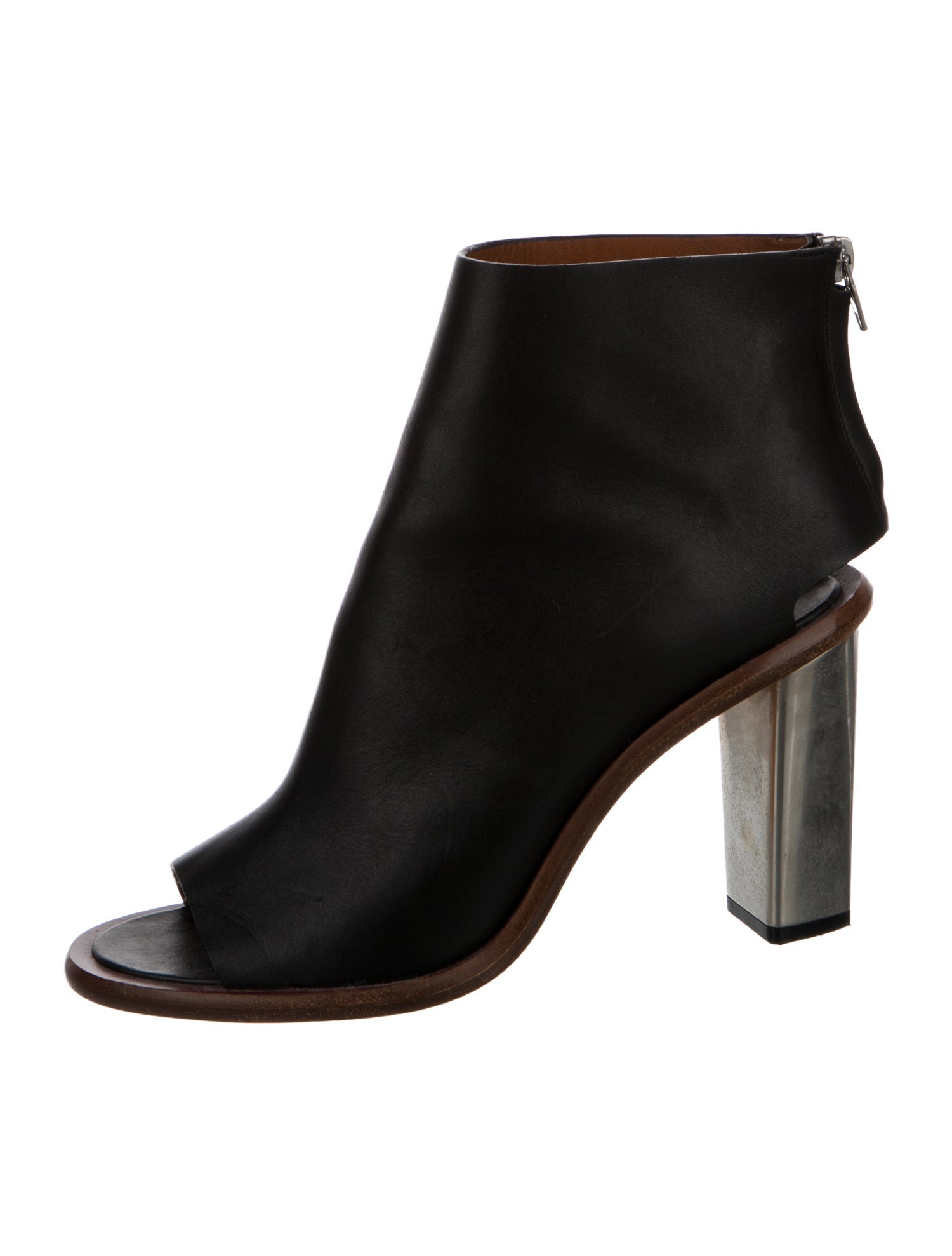 Celine Leather Colorblock Pattern Boots