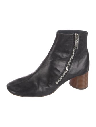 Celine Leather Colorblock Pattern Boots