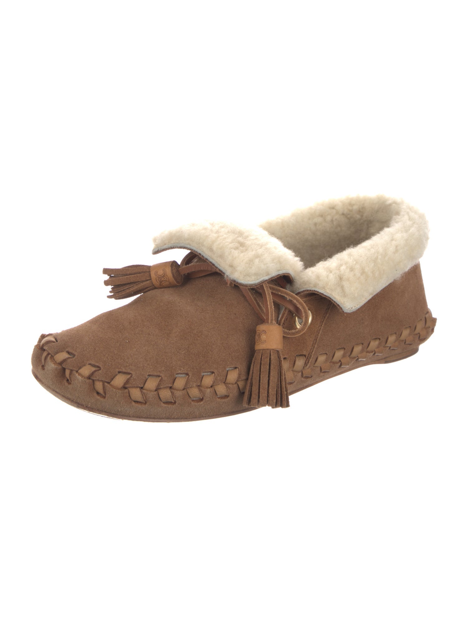 Celine Suede Tassel Accents Espadrilles