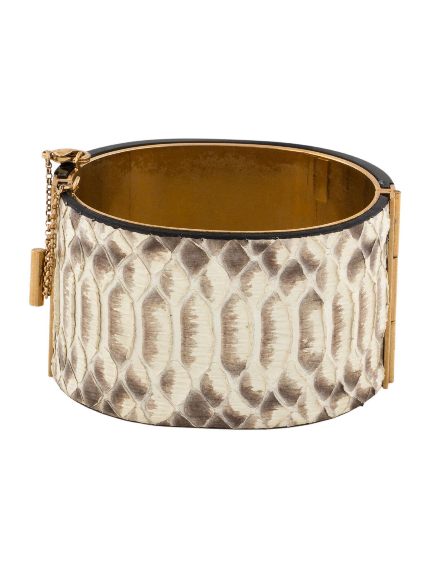 Celine Python Edge Cuff Bracelet