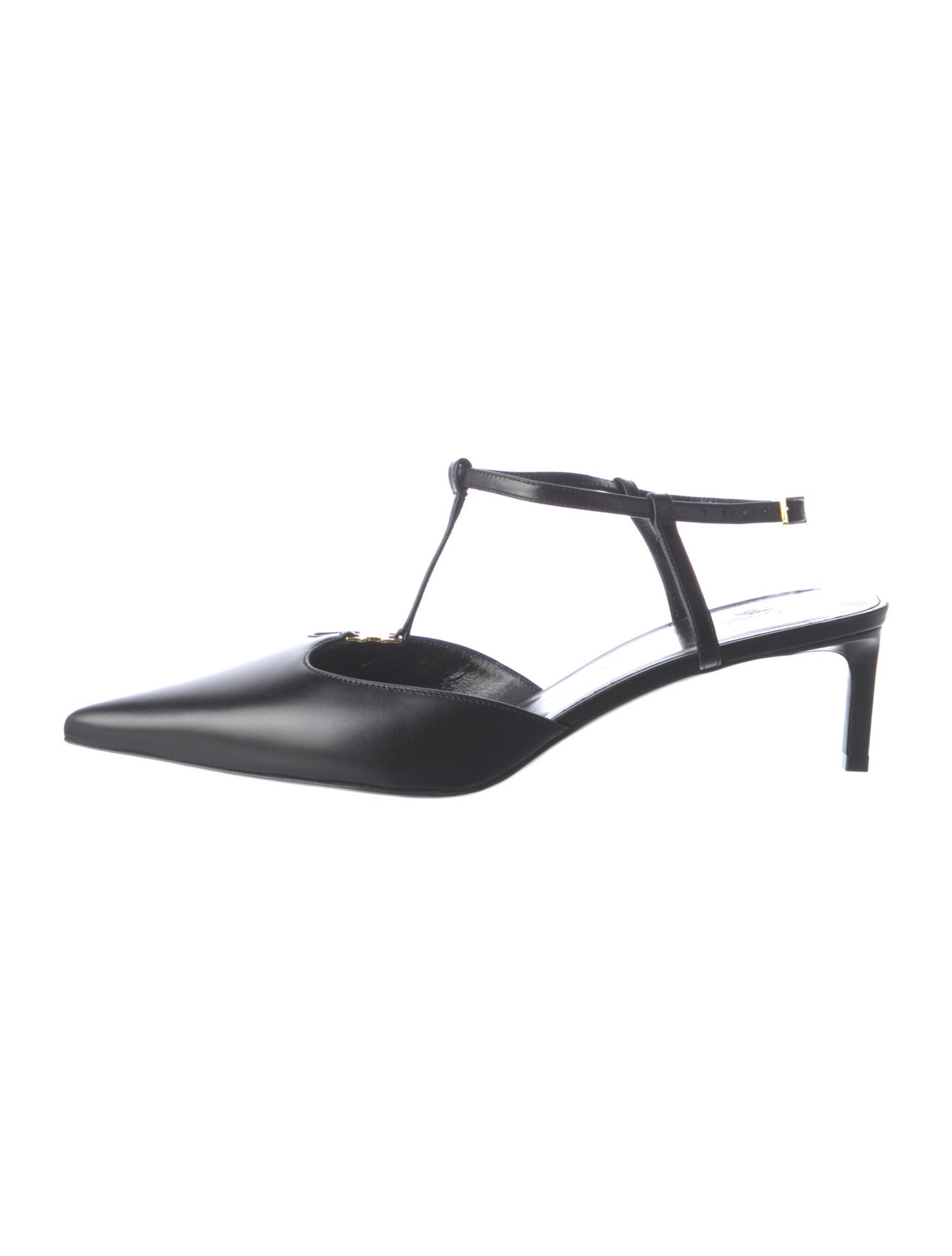 Celine Kitten T-Bar Leather T-Strap Pumps