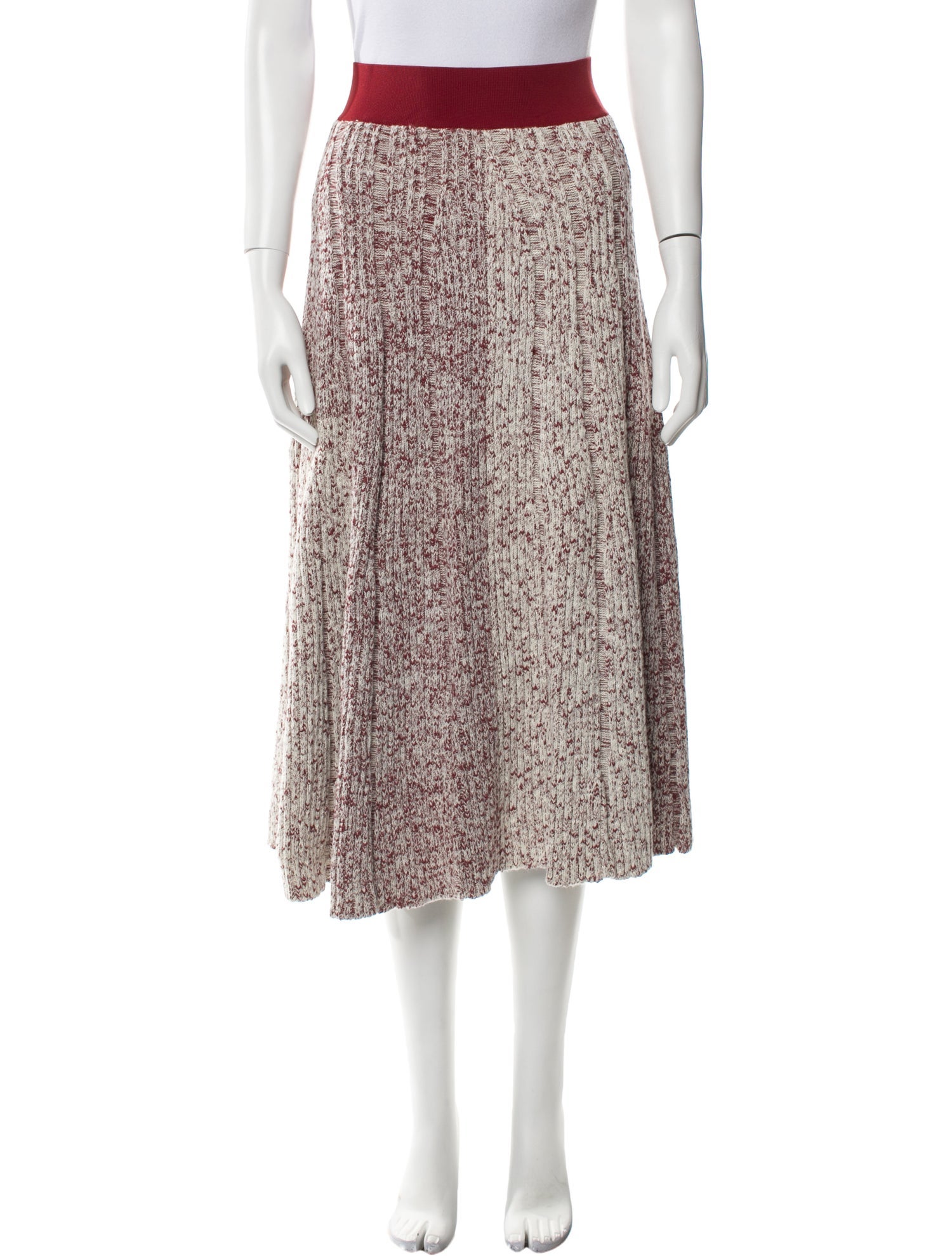 Celine Floral Print Midi Length Skirt