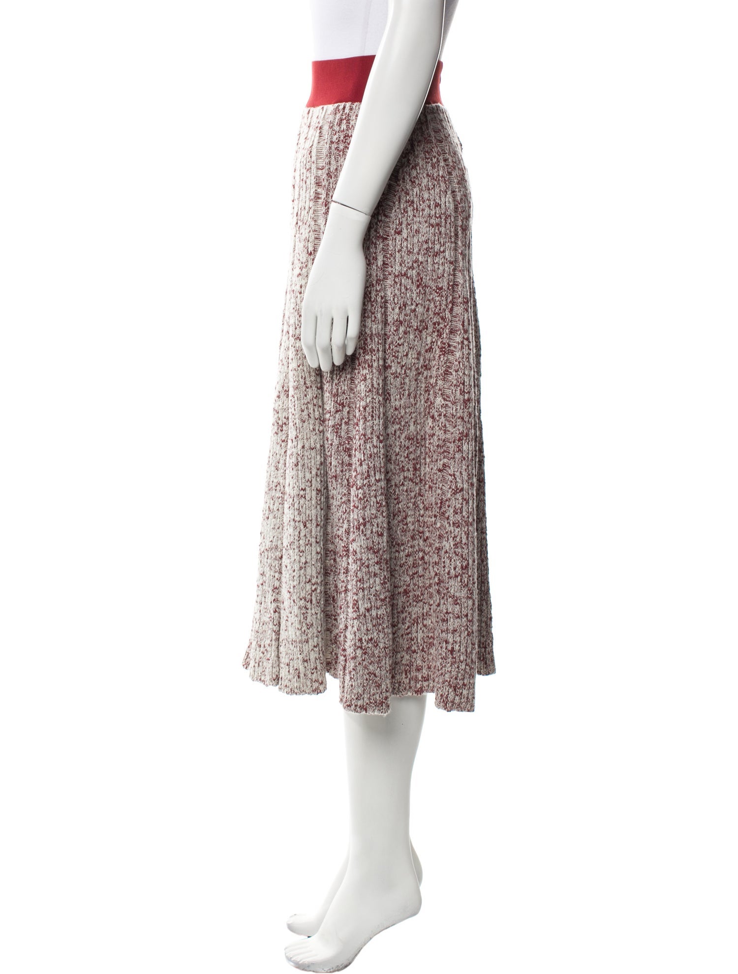 Celine Floral Print Midi Length Skirt