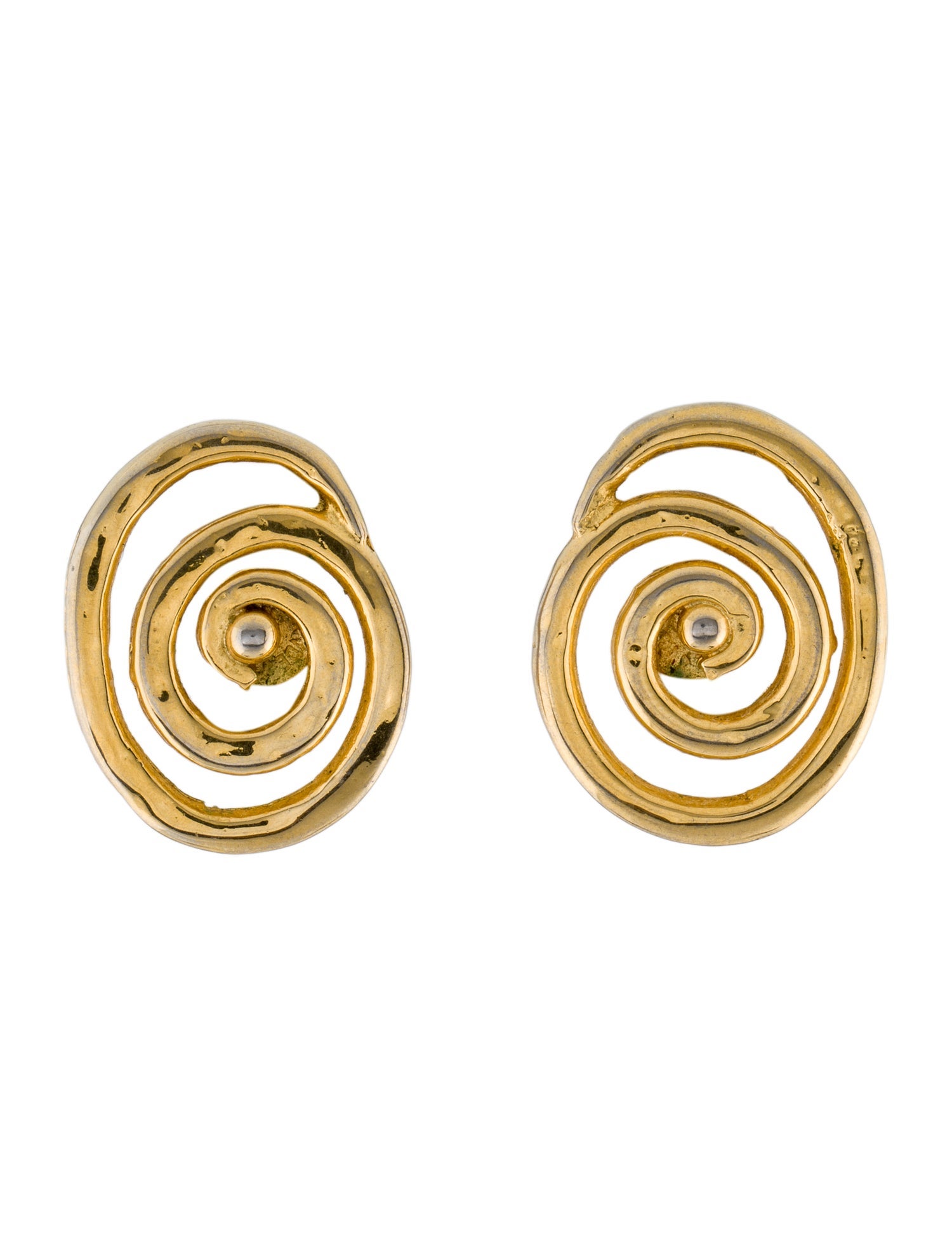 Celine Vintage Spiral Clip-On Earrings
