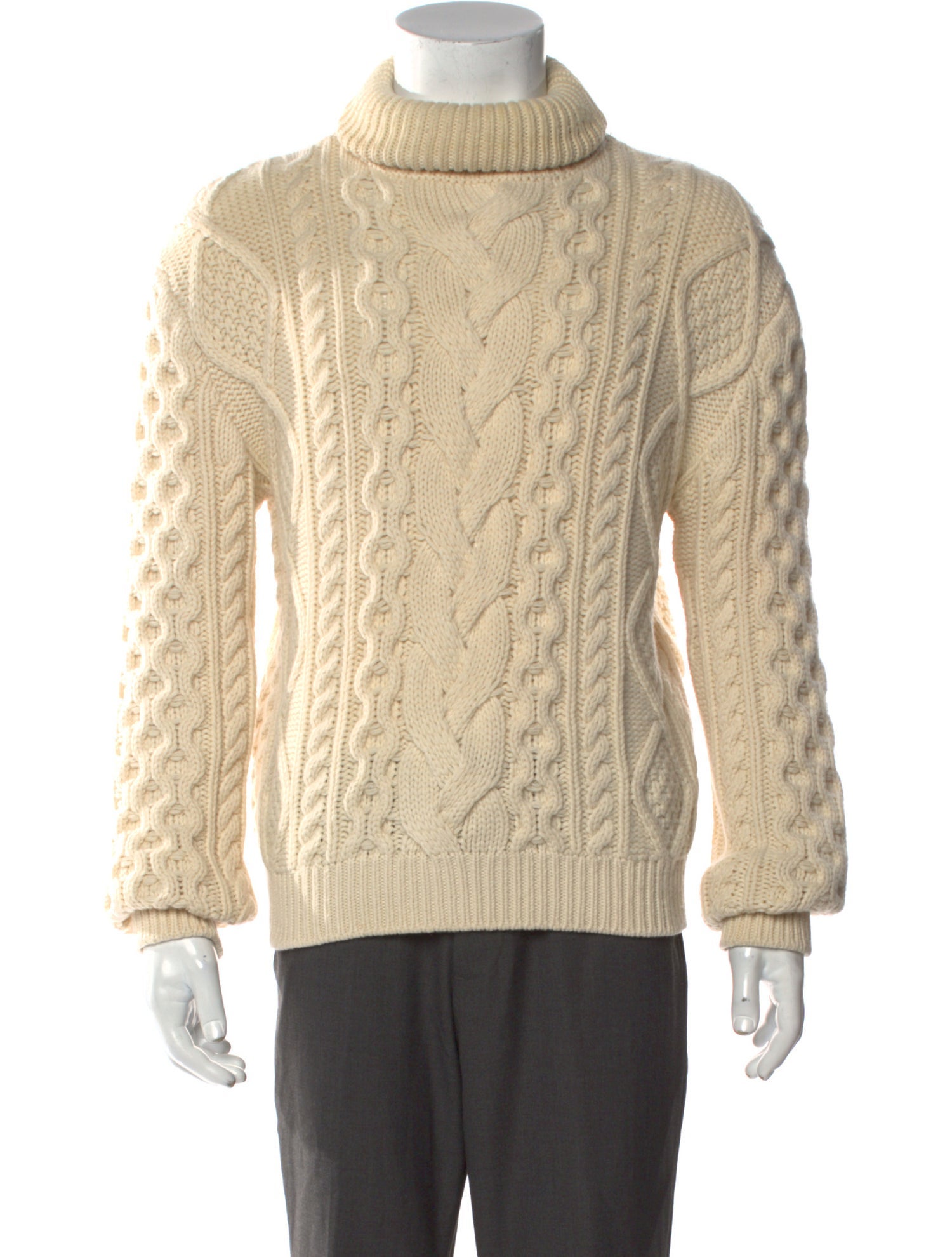 Celine Cable Knit Wool Pullover