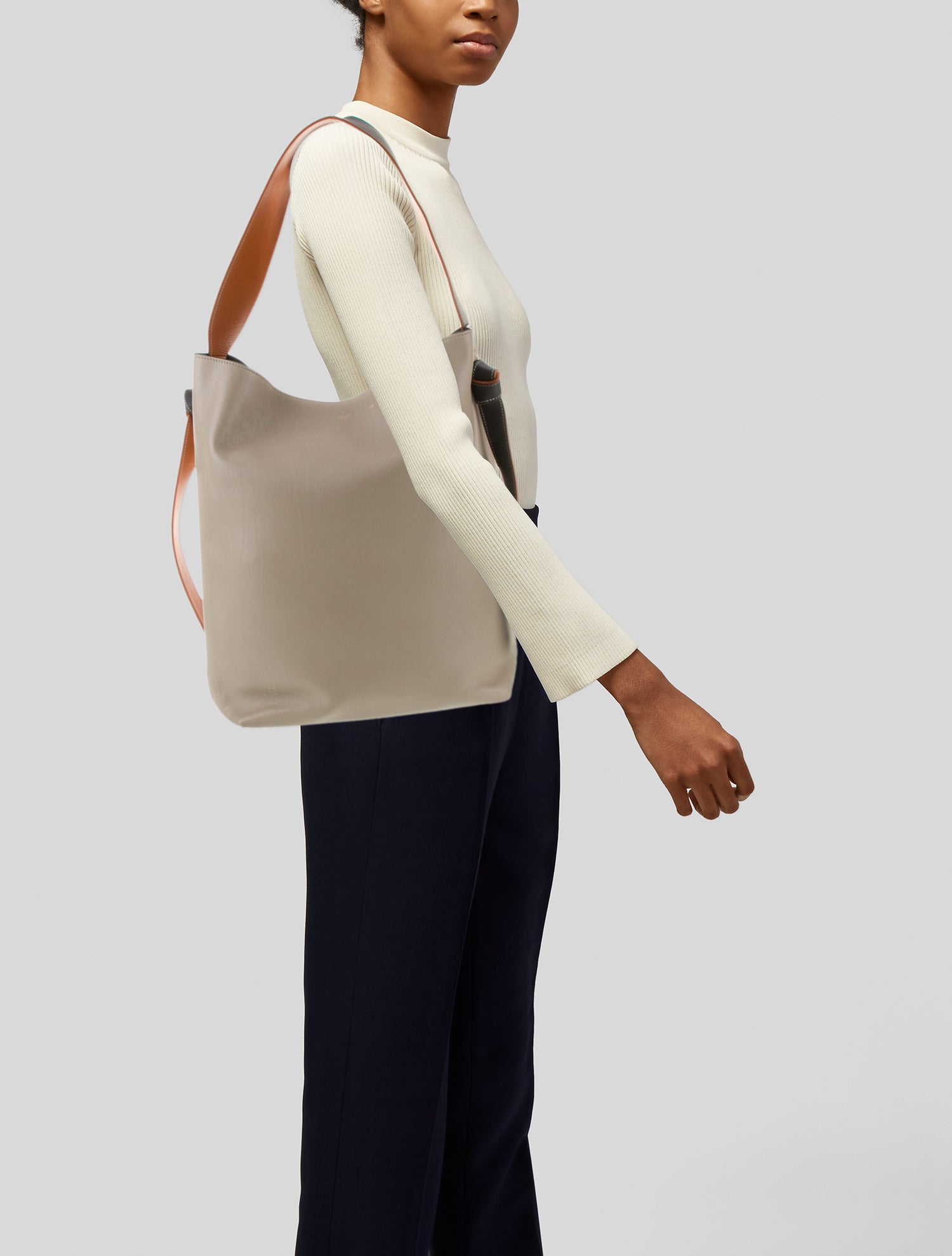 Celine Leather Twisted Cabas