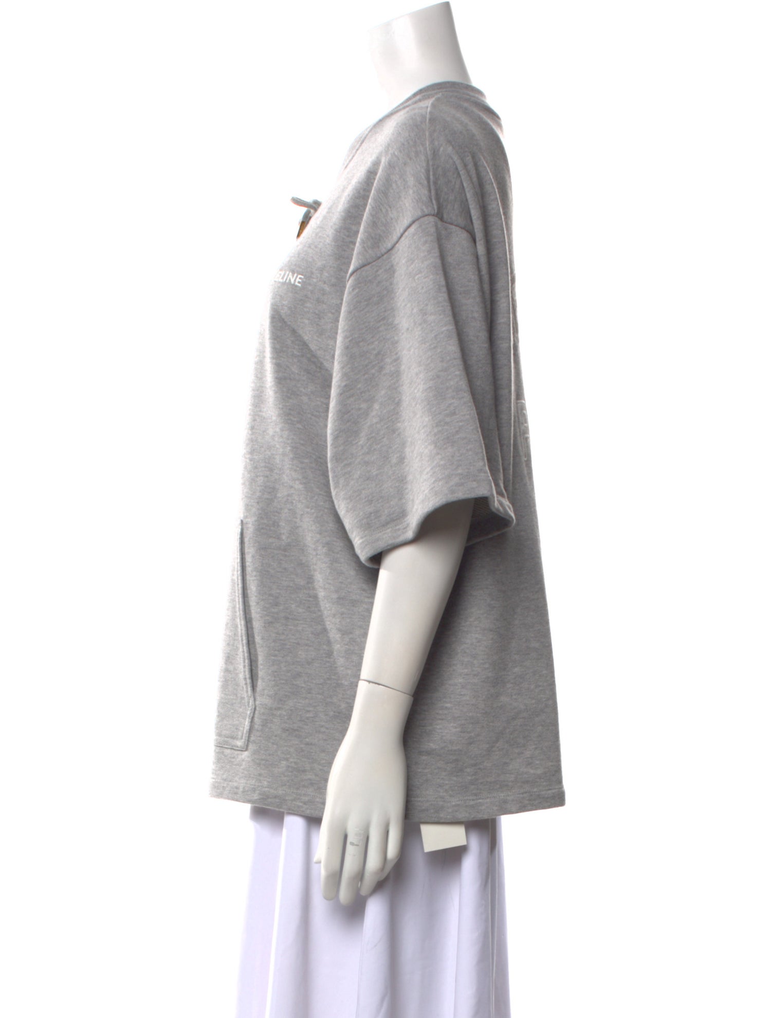 Celine V-Neck Three-Quarter Sleeve Sweatshirt