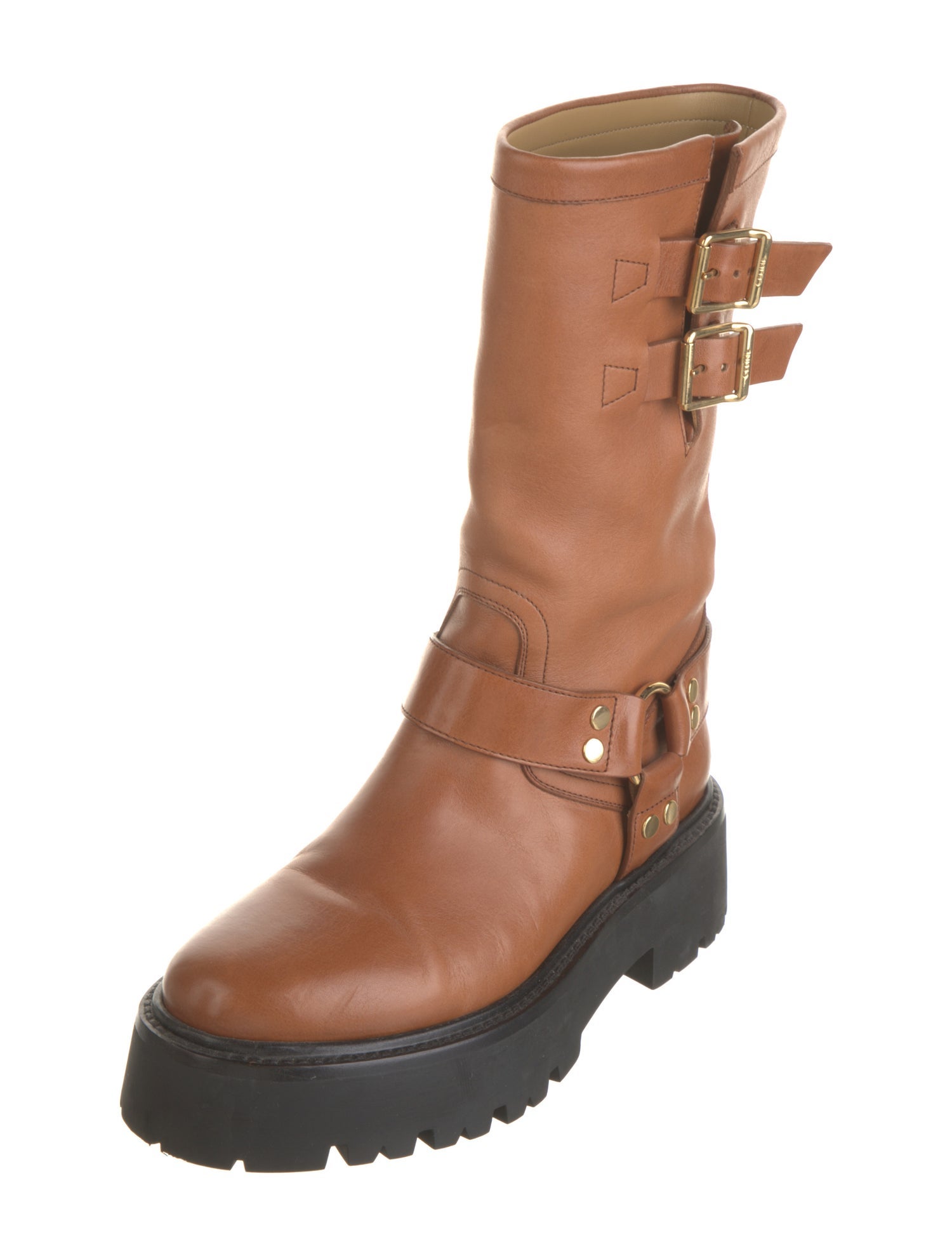 Celine Leather Moto Boots