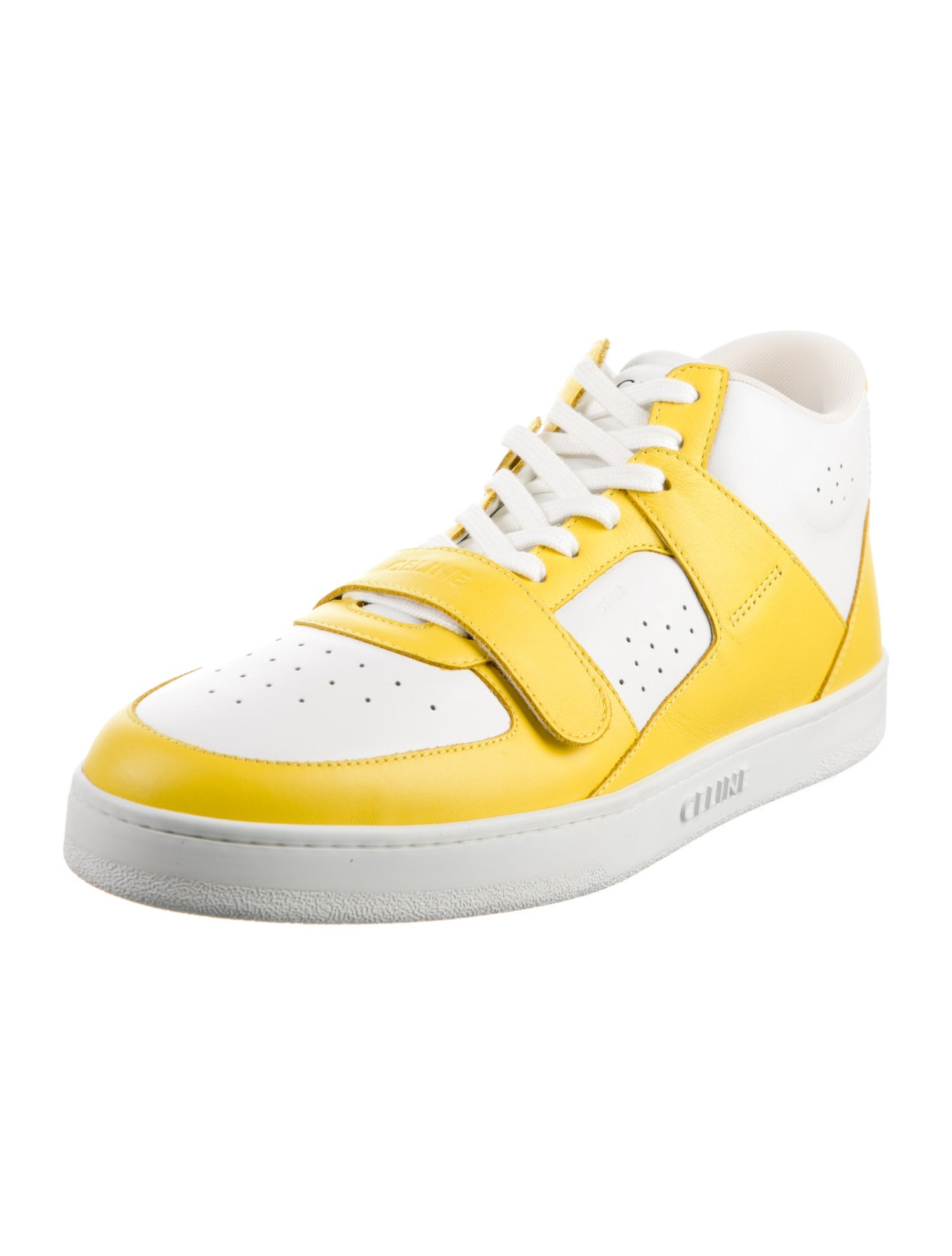 Celine Leather Colorblock Pattern Sneakers