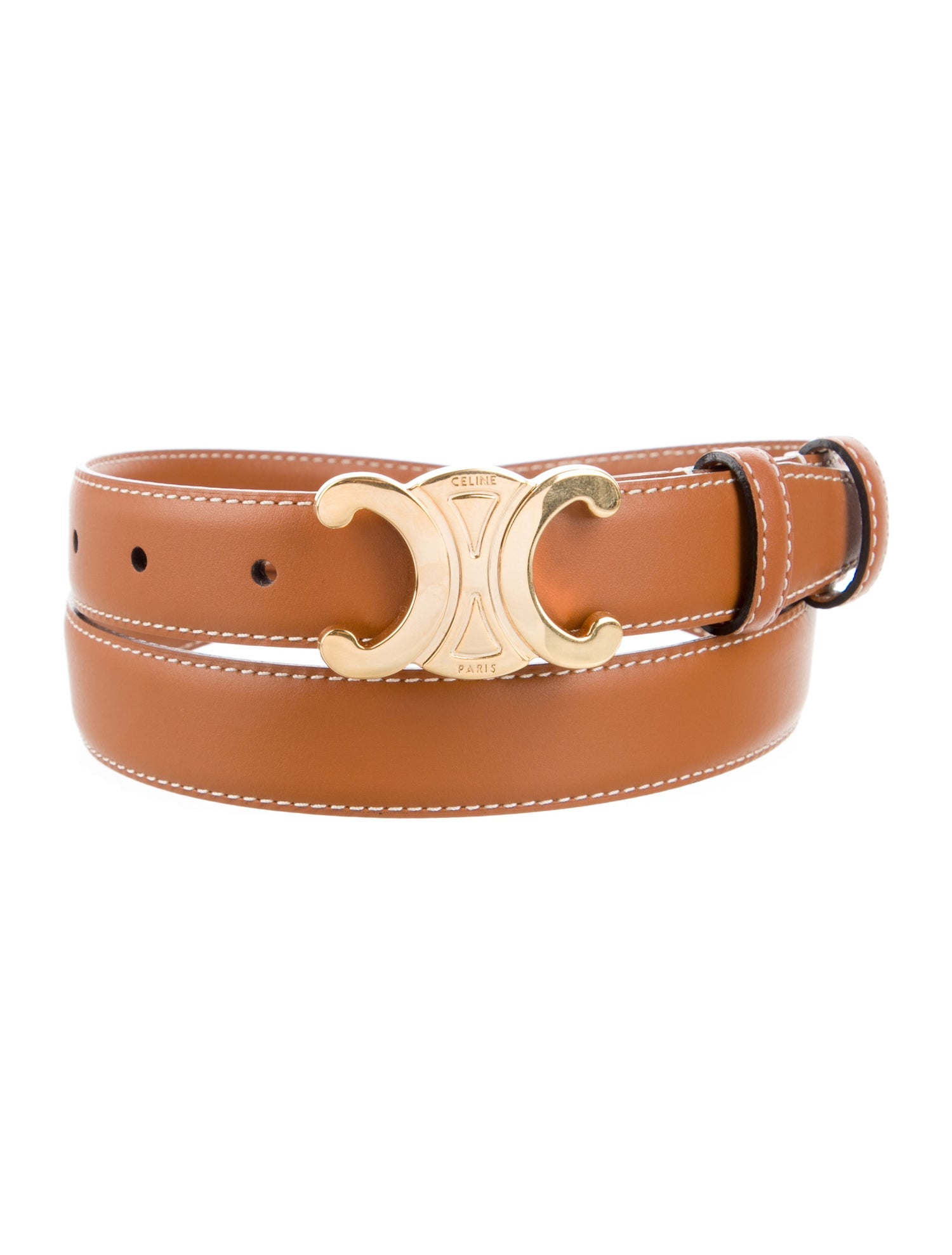 Celine Skinny Leather Belt