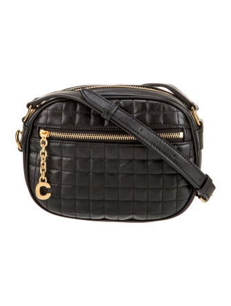 Celine Quilted C Charm Bag Small