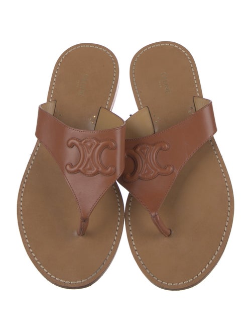 Celine Leather Flip Flops