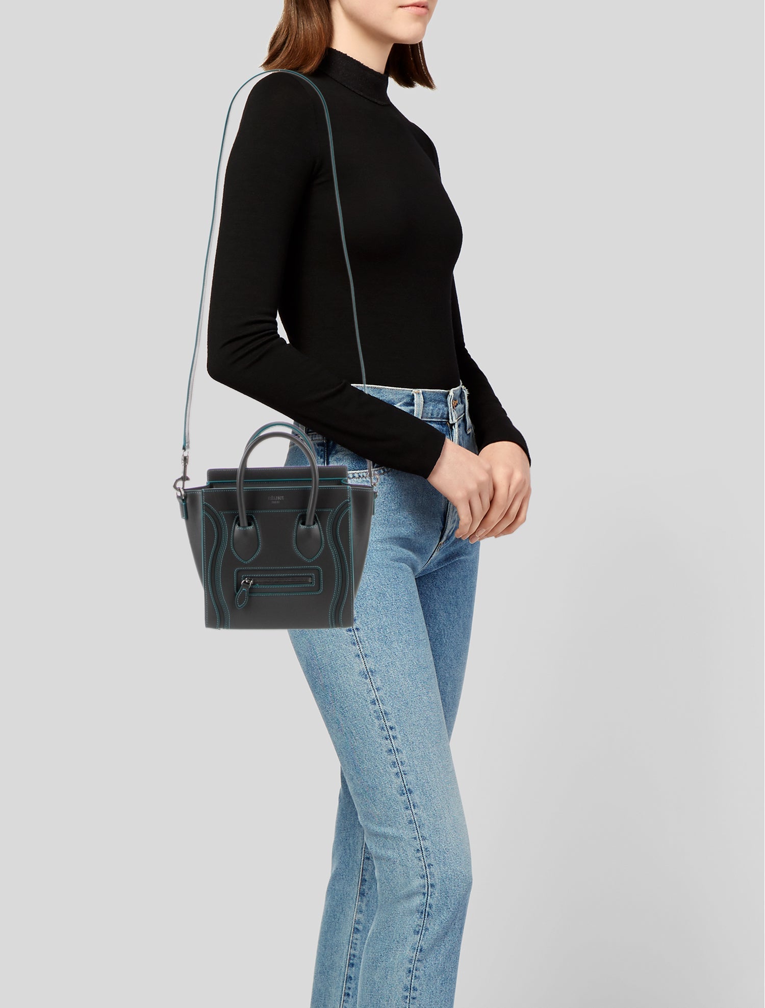 Celine Leather Luggage Nano