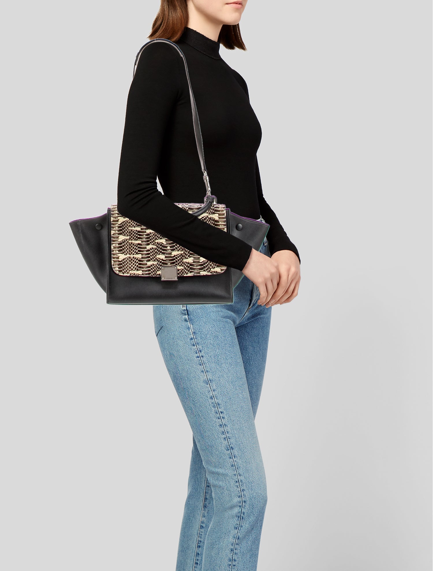 Celine Leather Trapeze Small