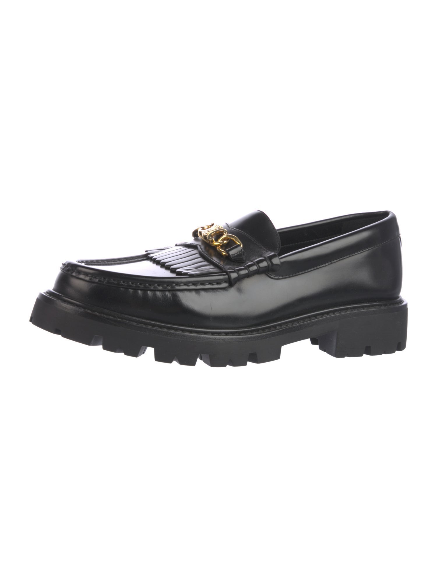 Celine Triomphe Leather Loafers
