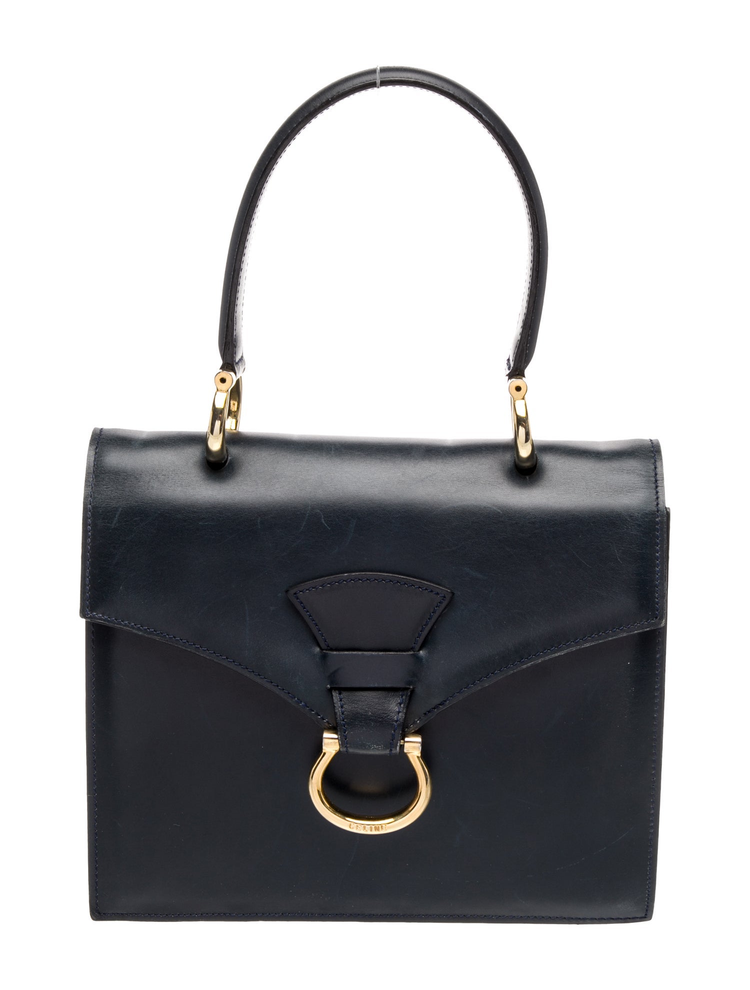 Celine Leather Top Handle Bag Vintage