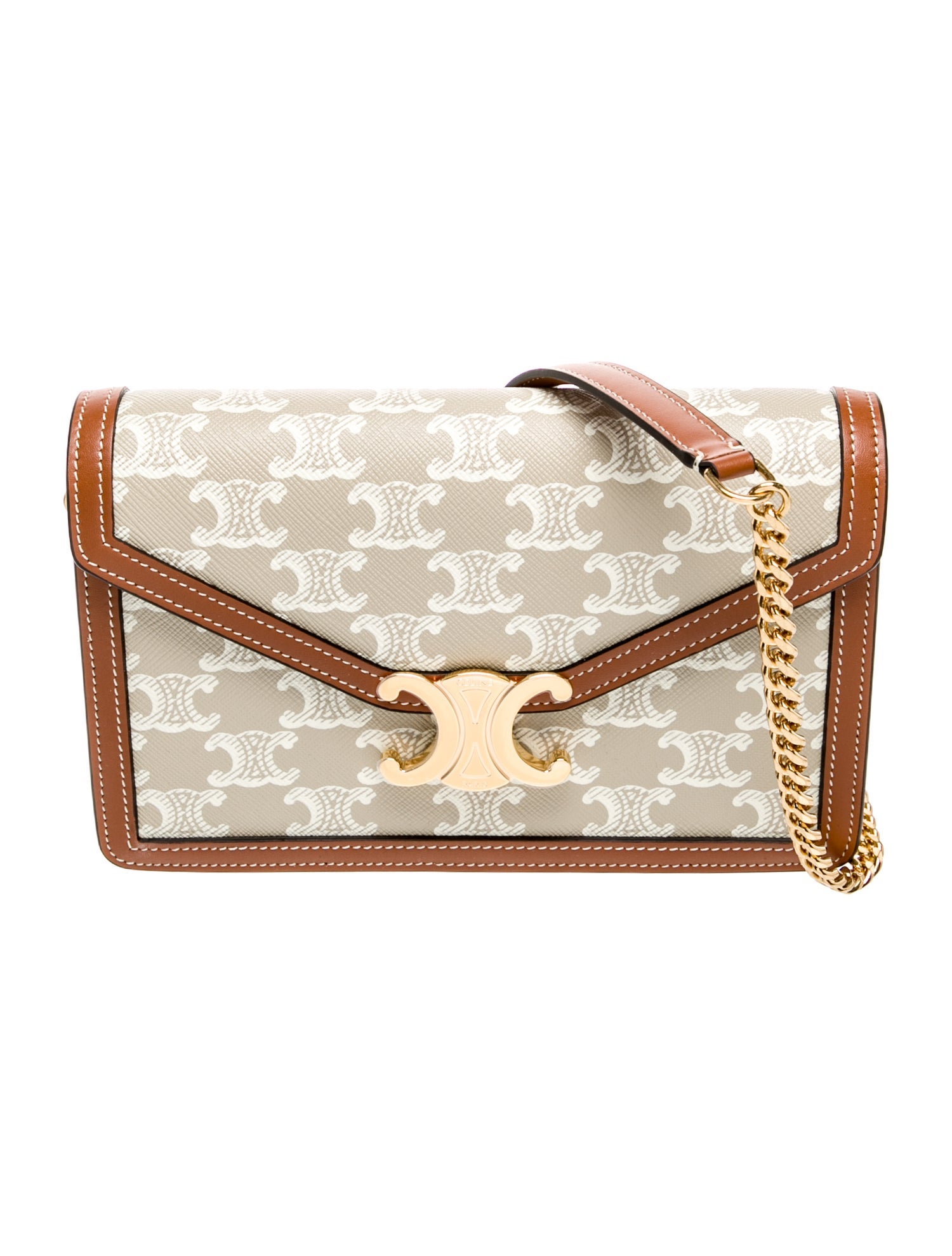 Celine Margo Triomphe Wallet on a Chain 2023