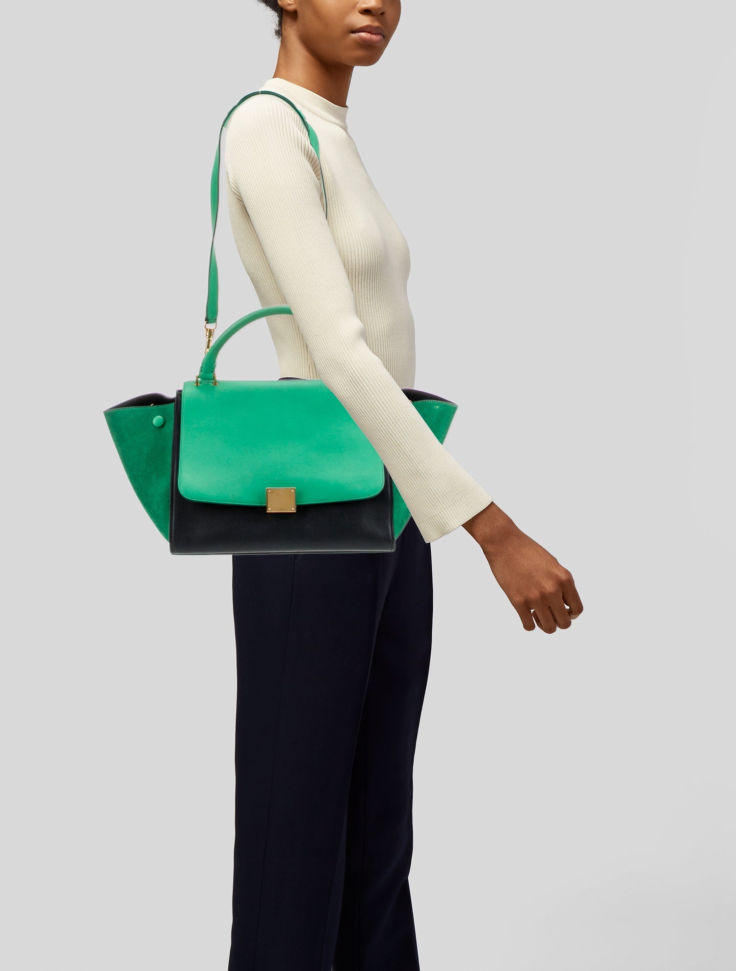 Celine Leather Trapeze Mini